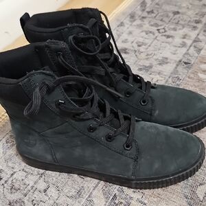 Womens Black High-Top Sneakers